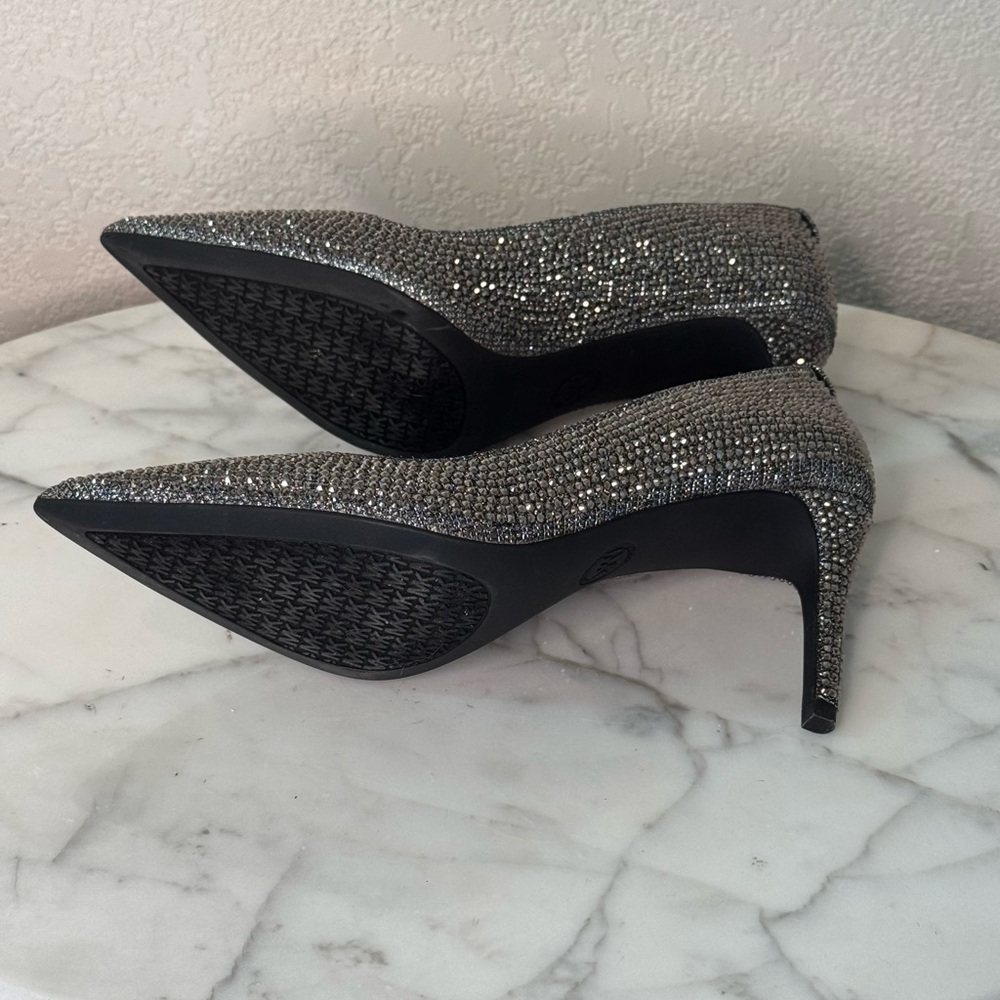 Michael Kors Alina Flex Gunmetal,Heels, Pumps, individual dazzling rhinestone’s - Picture 9 of 12
